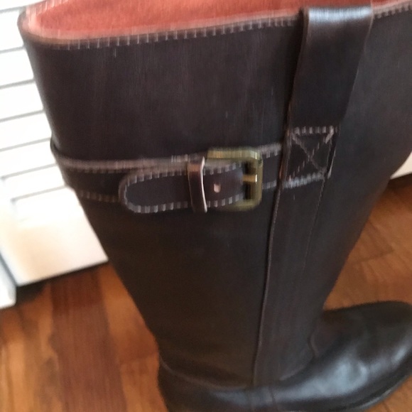 BEAUTIFUL JCrew Dark Brown Leather Riding Boots - Picture 3 of 7